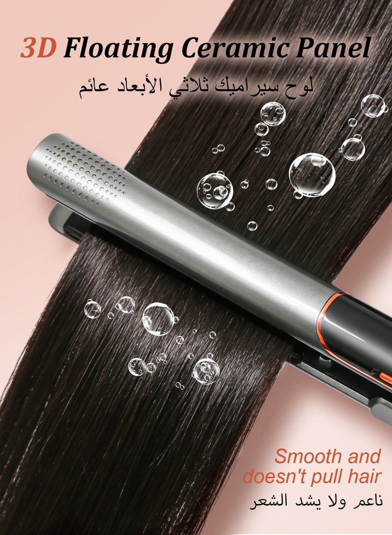 فوريول مكواة فرد وتجعيد الشعر 2 في 1، مكواة سيراميك مسطحة، تسخن حتى 230 درجة مئوية، مزودة بقفازات مقاومة للحرارة - Image 3